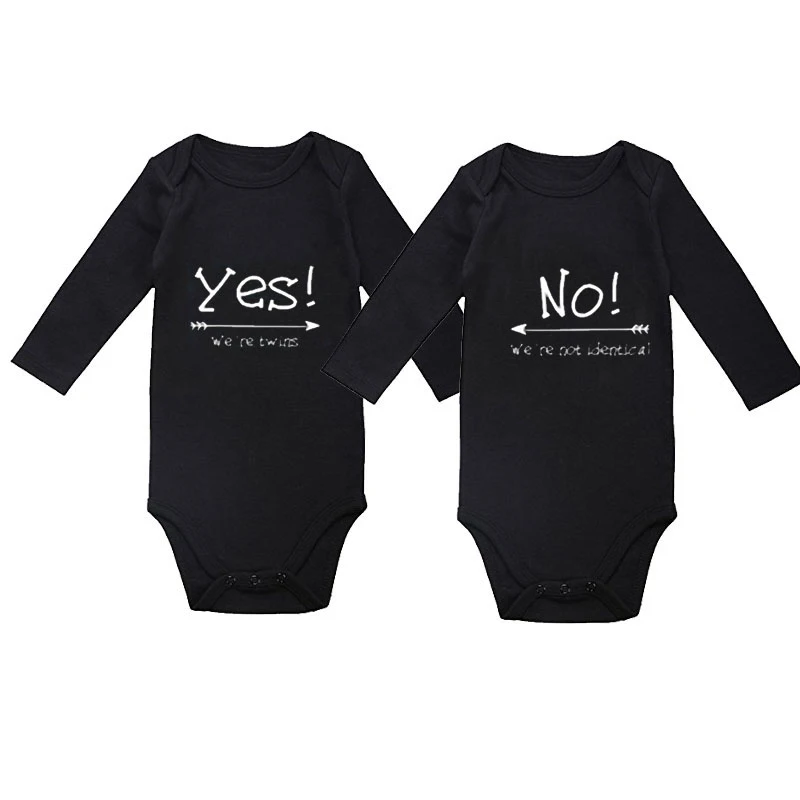 Cutbutomind yes no we twinsSet/комплект из 2 предметов с длинными рукавами для малышей
