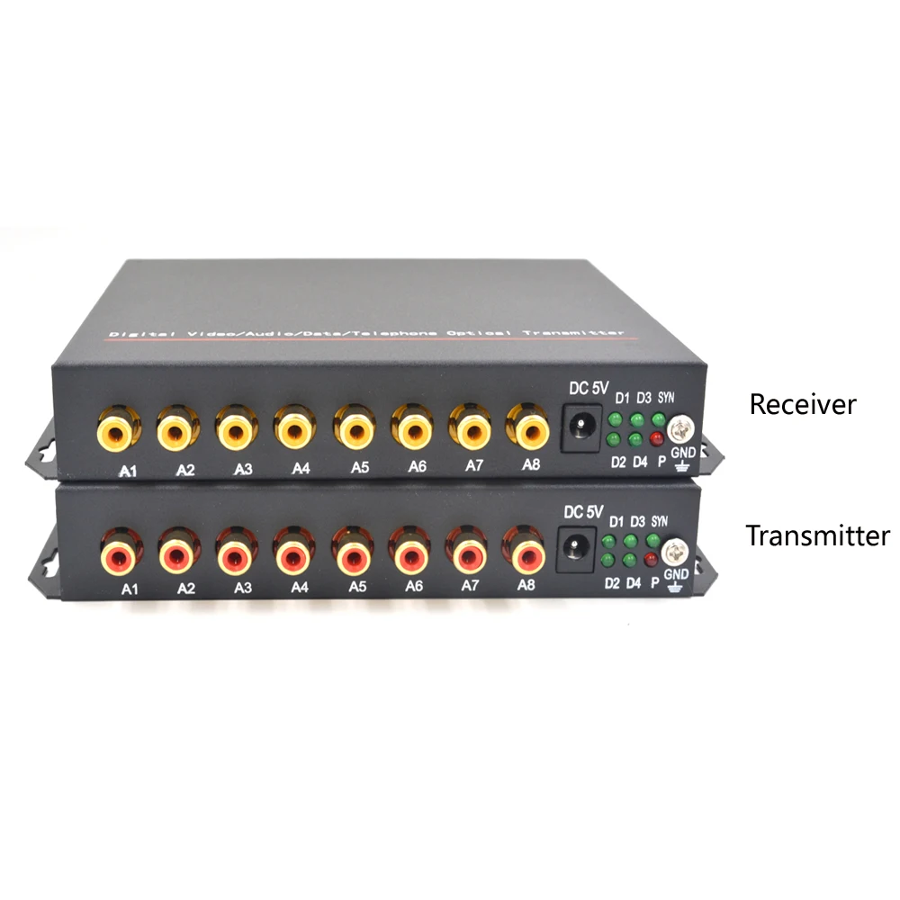 Высококачественные 8 канальные Hi Fi аудио оптоволоконные медиа конвертеры RCA