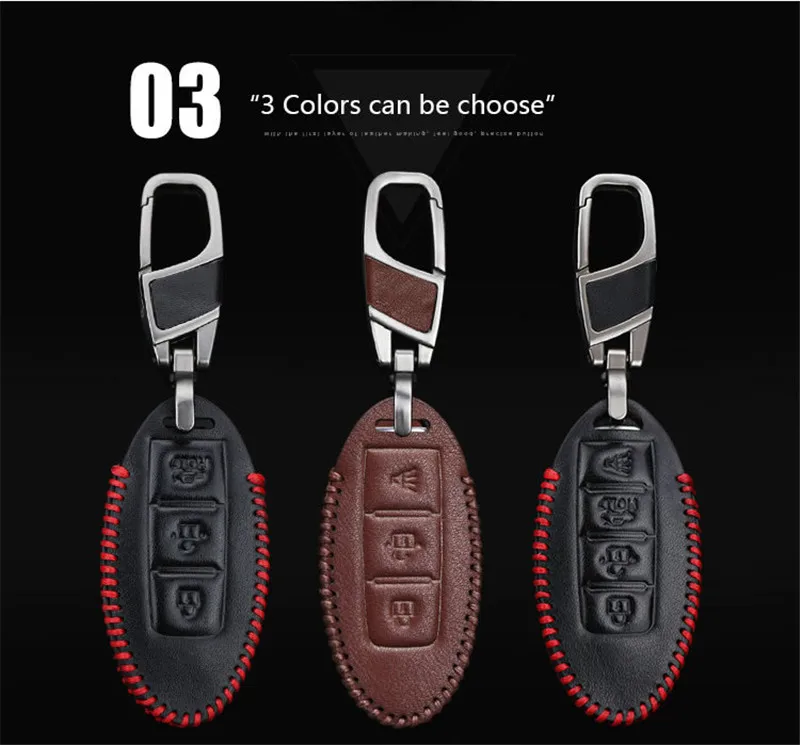 Чехол для ключей автомобиля для Nissan Qashqai Almera March Tiida аксессуары для интерьера авто держатель для ключей на сумку кошелек из натуральной кожи брелок крышка