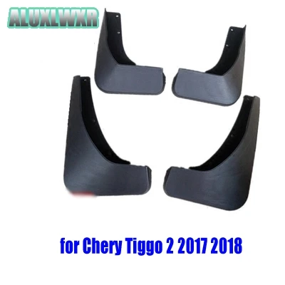 

Set Molded Car Mud Flaps Front Rear Mudguards Fender Accessories for Chery Tiggo 2 2017 2018 Mudflaps Splash Guards Mud Flap Abs