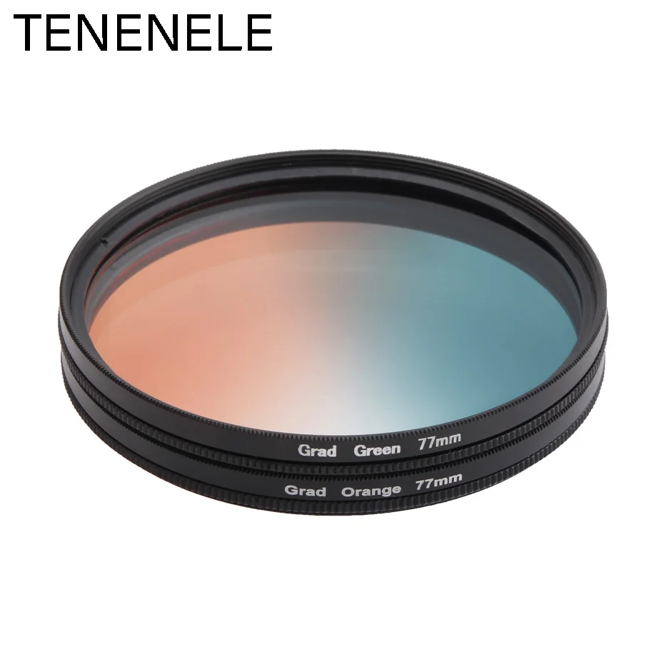 TENENELE градиентный цветной фильтр для камеры 46 49 52 55 58 62 67 72 77 82 мм Фильтры для объективов Nikon sony Canon Pentax Fuji DLSR камера