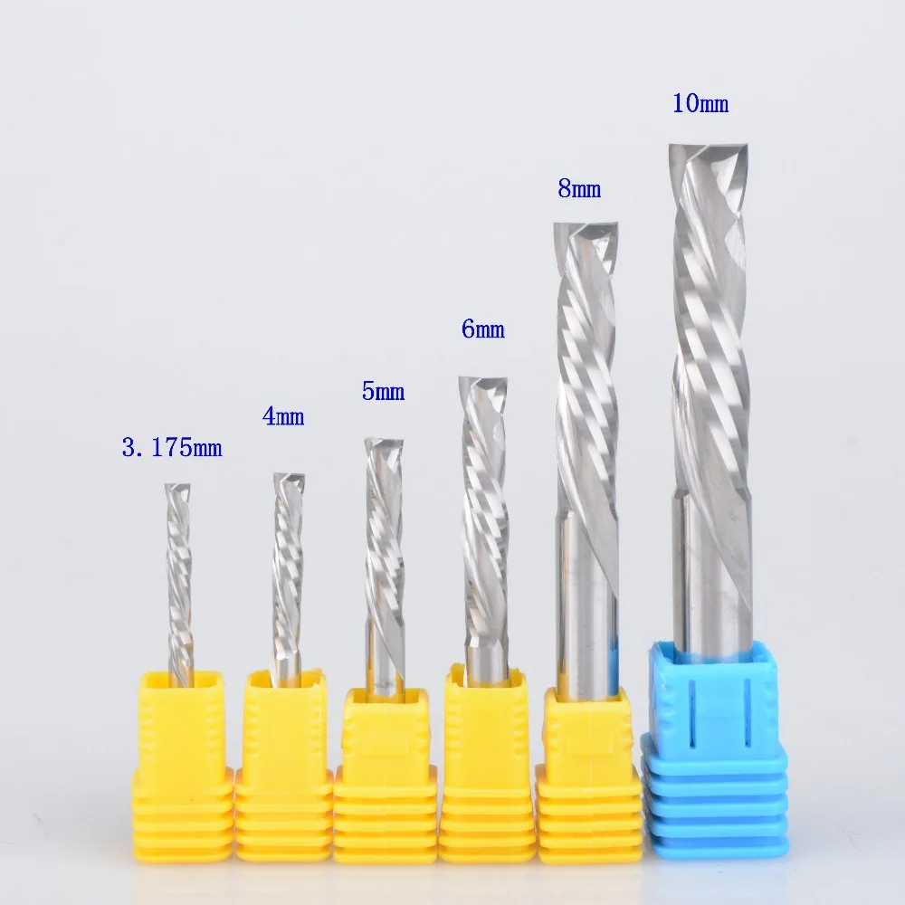 

5pcs Up Down Cut 6x22MM AAA Solid Carbide CNC Router Endmill Compression Wood Tungsten End Milling Cutter Tool Bit