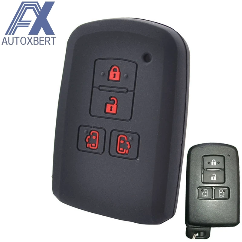 AX 4 Button For Toyota Sienta Alphard Voxy Noah Esquire Harrier Silicone Remote Key Case Fob Shell Cover Skin 2015 2018 2019|Футляр для