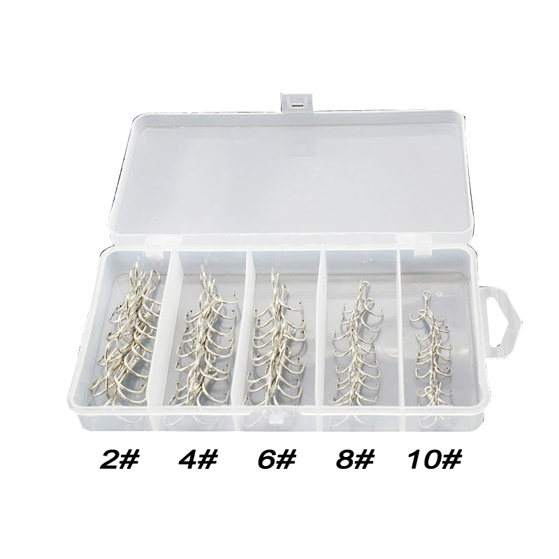 50 шт./кор. тройной рыболовный крючок из высокоуглеродистой стали колючие крючки 2