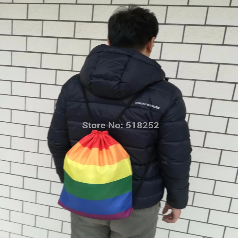 Custom Drawstring Backpack Bag Company Logo Customize 30x45cm Sports Team Decoration Promotion Home Holiday Business Advertising | Дом и сад