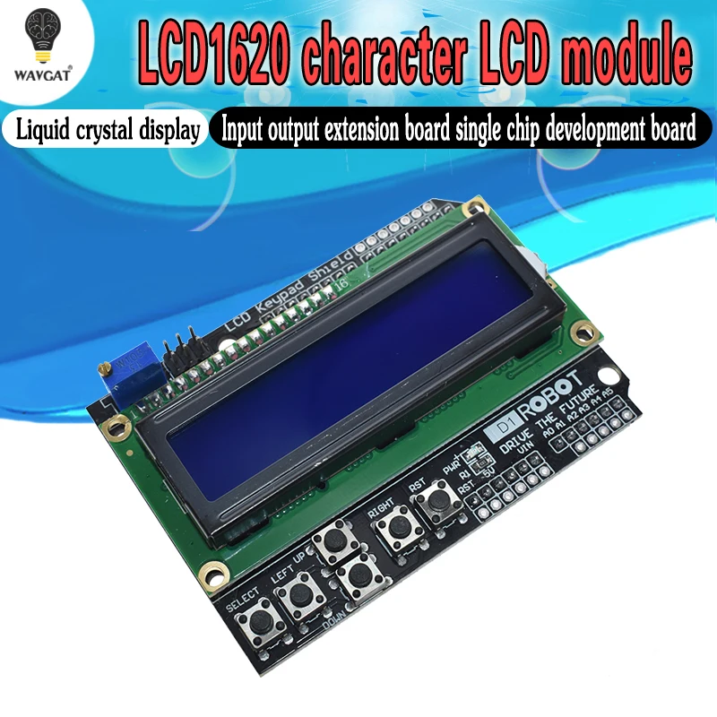 1 шт. ЖК-клавиатура Щит lcd 1602 lcd 1602 Модуль дисплей для Arduino ATMEGA328 ATMEGA2560 raspberry pi UNO синий экран