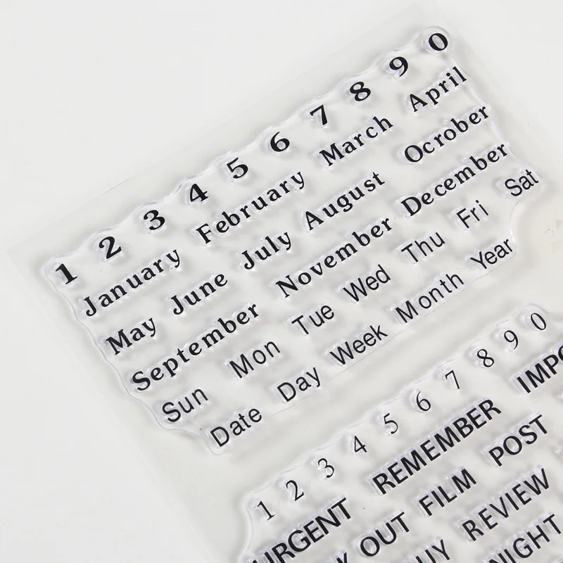 Силиконовый прозрачный штамп печать Дата месяц год расписание DIY Скрапбукинг