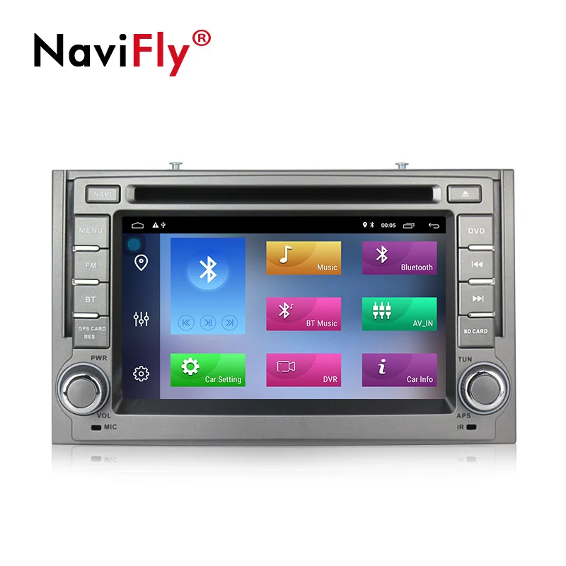 NaviFly четырехъядерный Android 9 1 Автомобильный мультимедийный DVD плеер для Hyundai H1 Grand