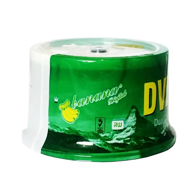 50 шт. белый банановый струйный Печатный 8X DVD + R DL двухслойный записываемый диск