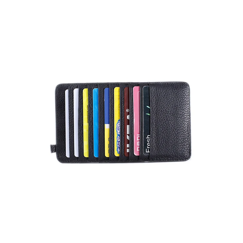 Super Thin Quality Cowhide 100% Genuine Leather 18 Card Slots Business Holders Long Wallet Credit ID Holder Unisex Men | Багаж и сумки
