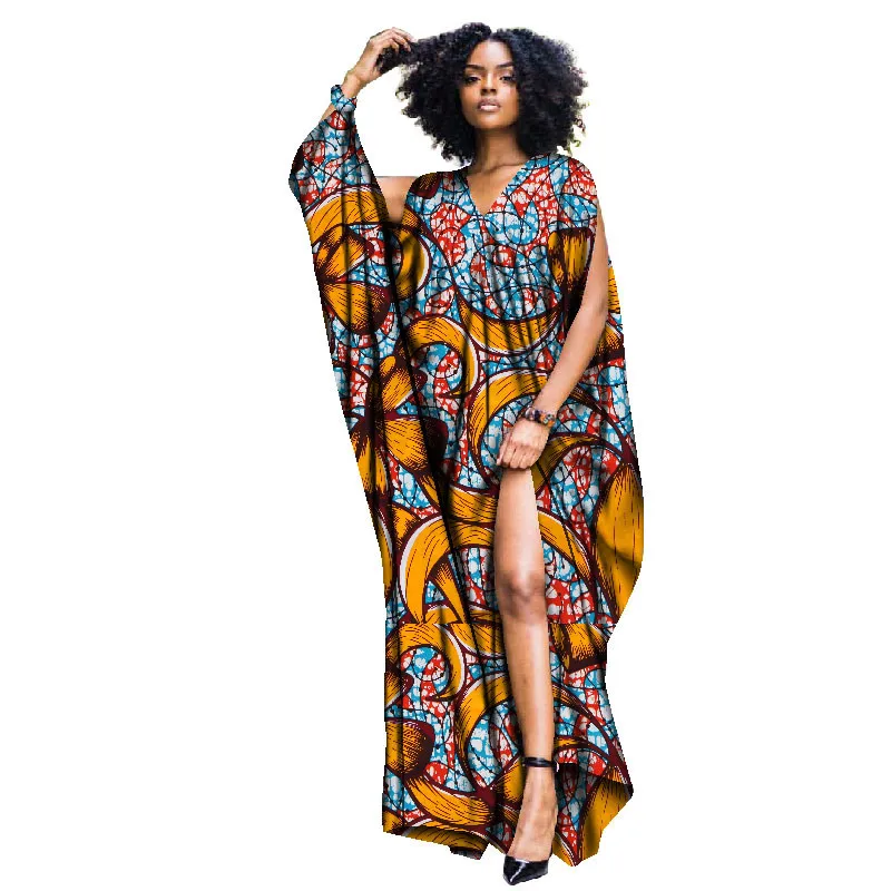 Африканские платья для женщин 2019 сексуальное платье длиной до пола Danshiki Дамская