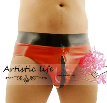 Горячая Распродажа латекса мужское нижнее белье латексные фетиш резиновые трусы