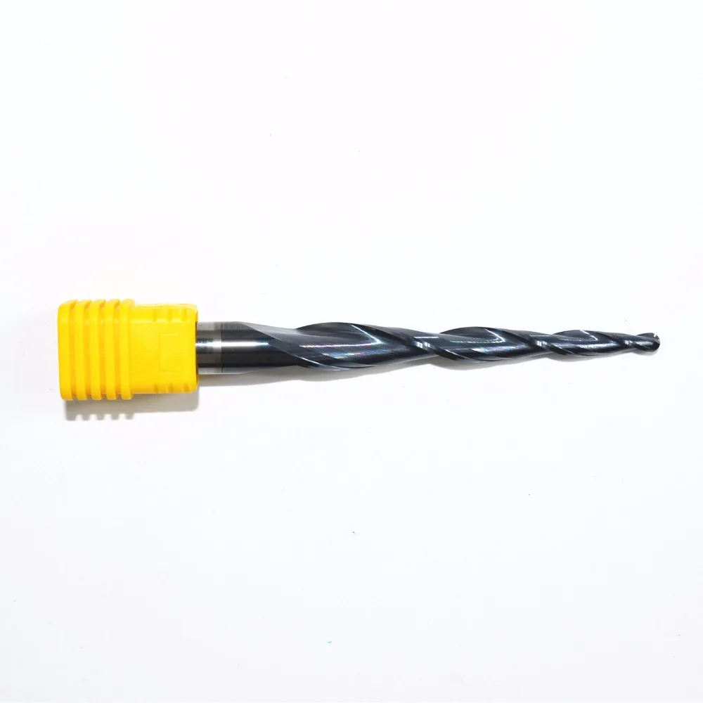 D10* R2* 70* 110L, CNC сплав TiALN карбида вольфрама с покрытием Алюминий нитрид Титан, деревообработка сферические конические фрезы, 2 краями, с конусообразным фреза