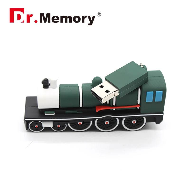 Милая зеленая игрушка поезд миниатюрный мультяшный USB флэш накопитель 32 ГБ