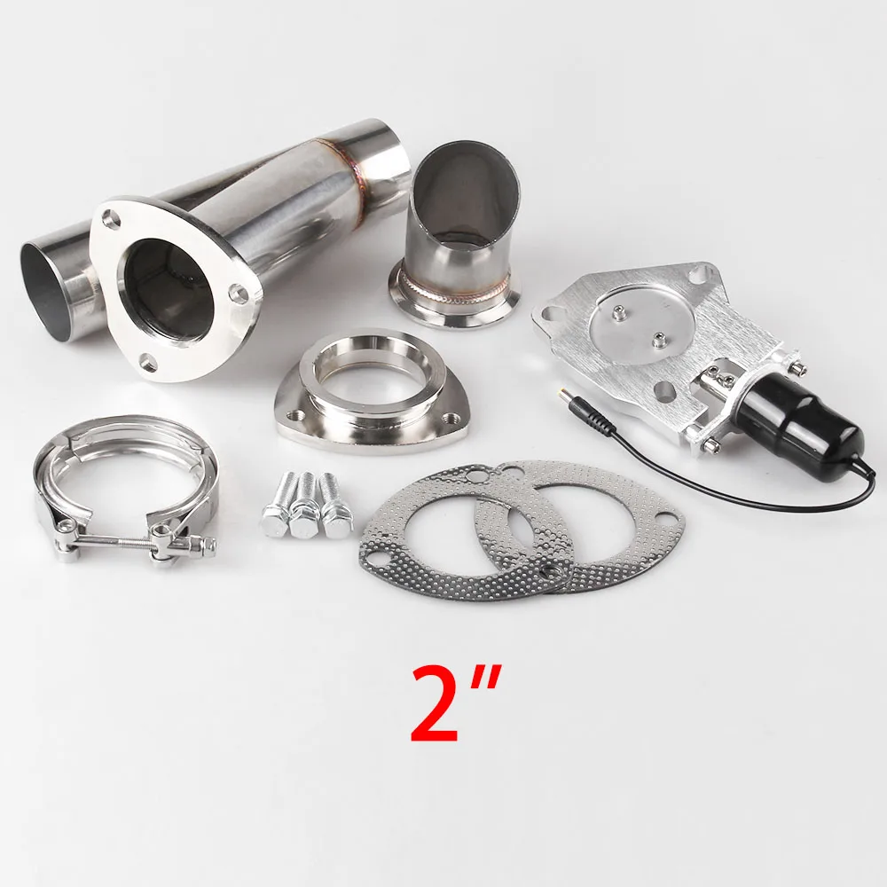 2 inch " /2,25"/2," /3" Электрический нержавеющий выхлоп вырезанный клапан/переключатель с дистанционным управлением и ручным управлением - Цвет: 2 inch
