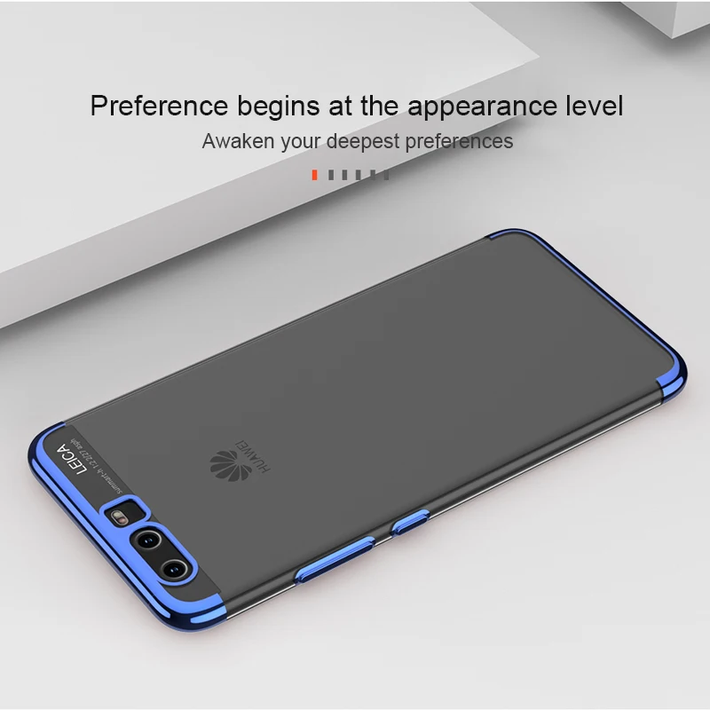 Чехлы для телефонов HUKU Huawei P10 Lite Plus роскошный позолоченный прозрачный мягкий