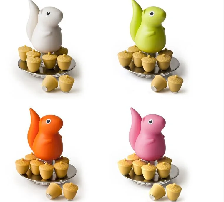 Cute Squirrel Egg Magnet Acorn Pine Cone Refrigerator Sticker Whiteboard Message Magnetic Fridge Creative Toy | Дом и сад