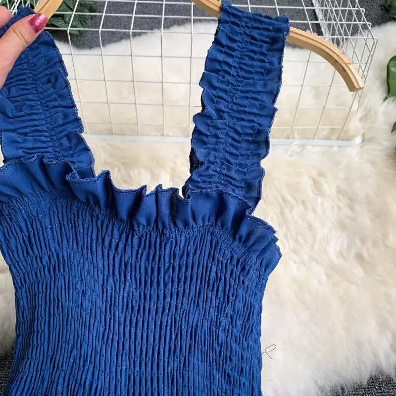 Элегантный шифоновый Женский Длинный комбинезон сексуальный с широкими