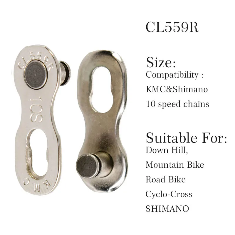 CL559RSR 10 Speed KMC велосипедной цепи отсутствует ссылка MTB Горный цепь для дорожного велосипеда ссылка 6/7/8/9/10/11 Скорость велосипеды для Shimano Sram быстрая волшебной кнопки - Цвет: CL559RSR 10 Speed
