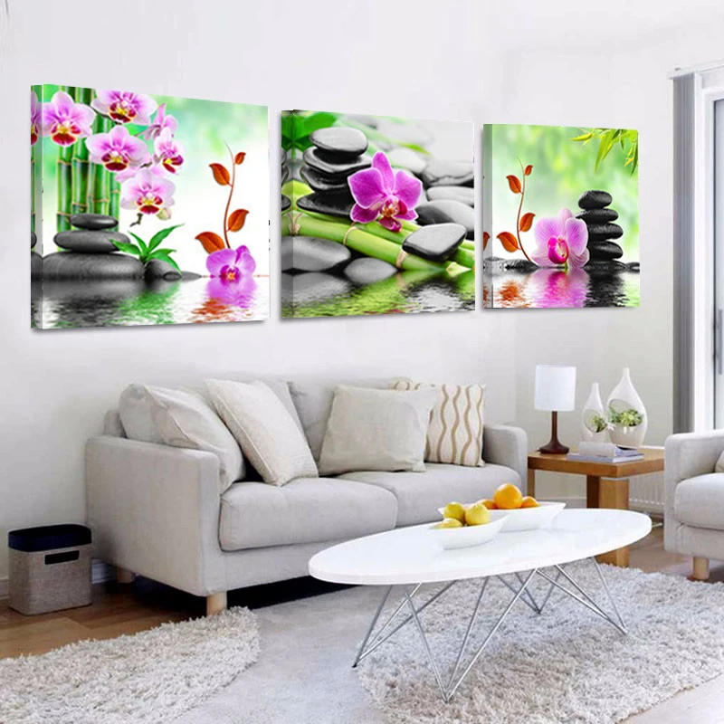 Без рамки домашний декор каменные цветы холст живопись декоративные картины