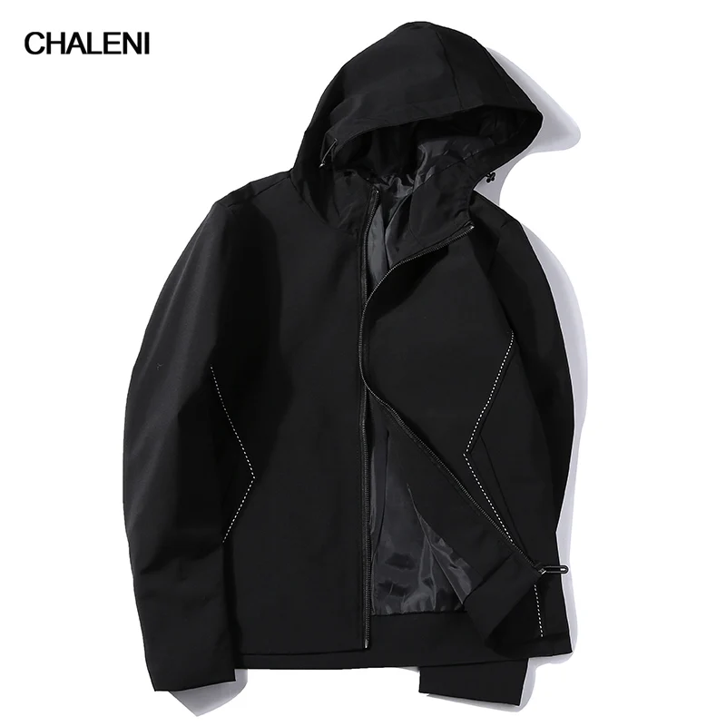 Spring Autumn New Jacket Men Fashion High Quality Japan Style Windbreaker Slim Solid Color Hooded XY-ZK612 | Мужская одежда