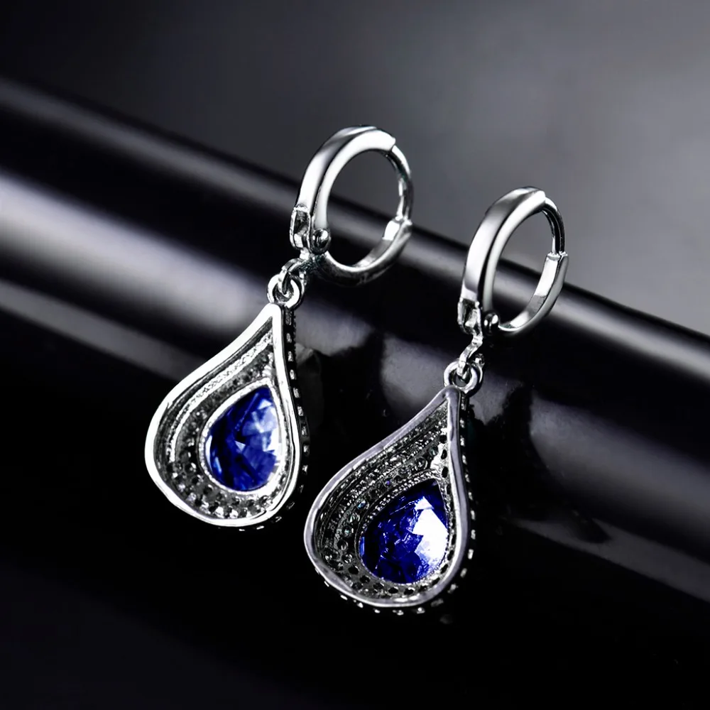 Женские серьги-капельки MOLIAM серьги серебристого цвета с кристаллами груши