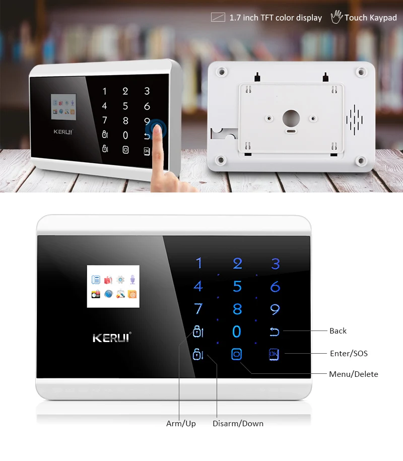 KERUI 8218G PSTN GSM Сигнализация Двойная сеть сенсорная двойное приложение Контролируемая домашняя охранная сигнализация датчик охранная сигнализация с функцией обнаружения