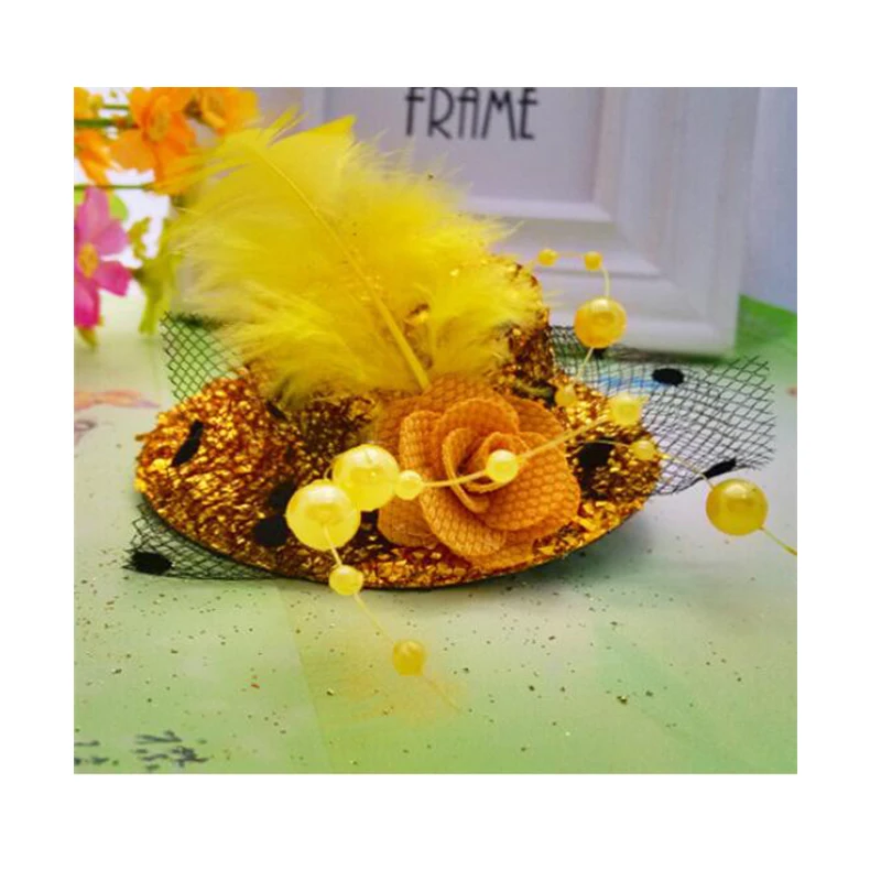 8cm Cute Hat Children Hair Clips For Christmas Party Gifts Fashion Flower Bow-knot Cap Hairpins Girls Kids Accessories | Детская одежда