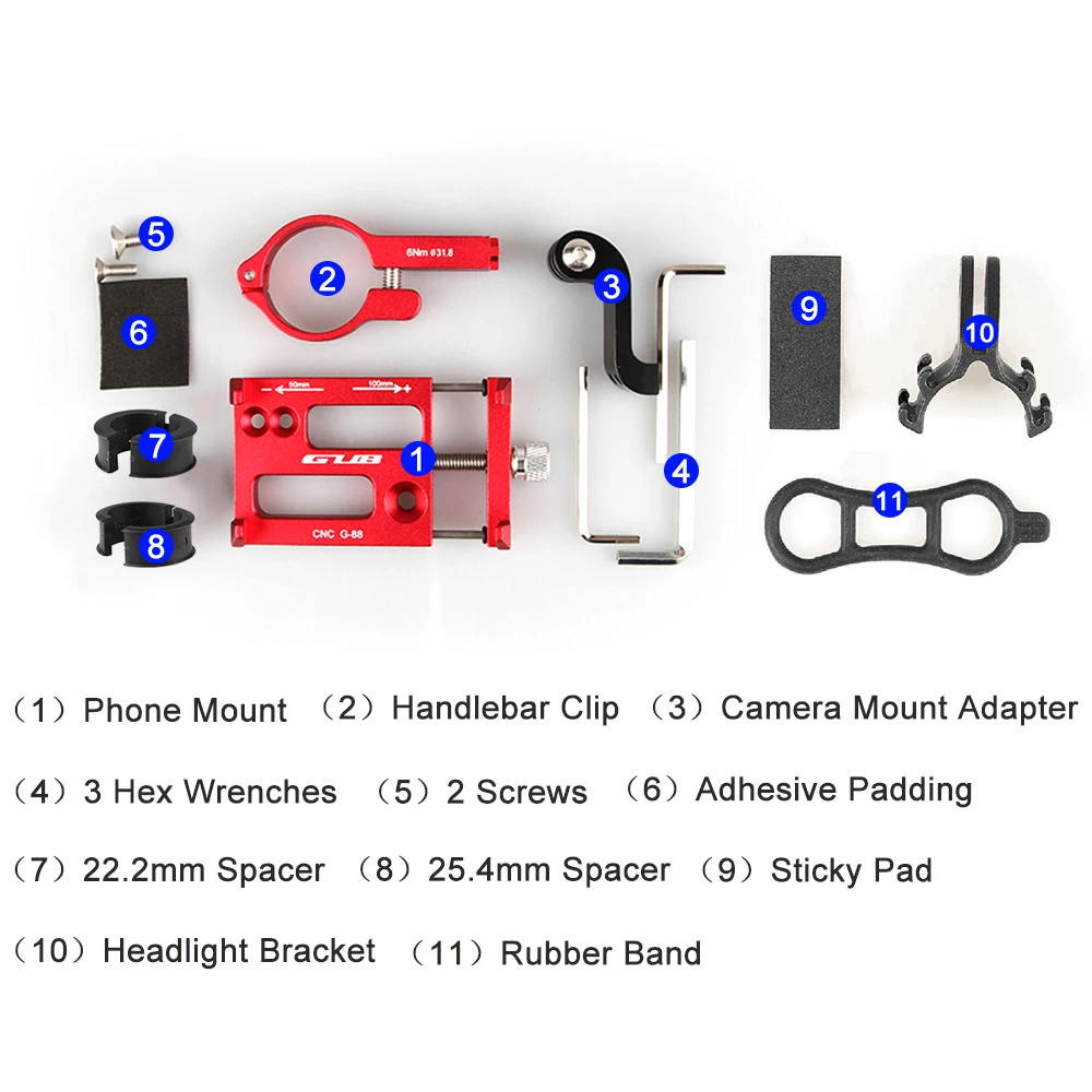 GUB Универсальный держатель для руля велосипеда алюминиевый телефона Подставка 3 5