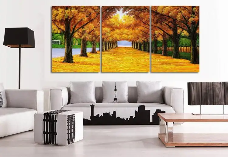 Ручная роспись Современное абстрактное дерево холст украшение на стену живопись