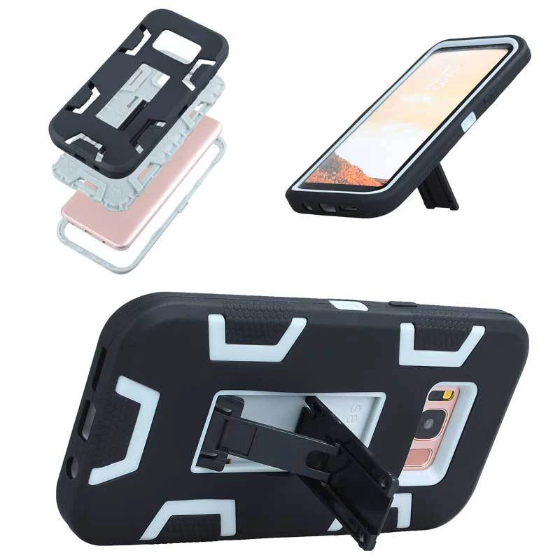 Case For Samsung Galaxy S6 S7 edge S8 Plus S5 Note 4 5 Stand Armor 360 Full Protection Shockproof Antiskid Phone Cover Coque |