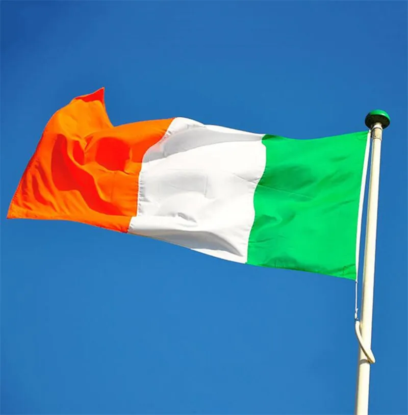 

3x5 футов, 90x150 см, большой Национальный Флаг Ирландии, домашний декор, полиэфир, Айра, Ирландская Республика, ирландский баннер