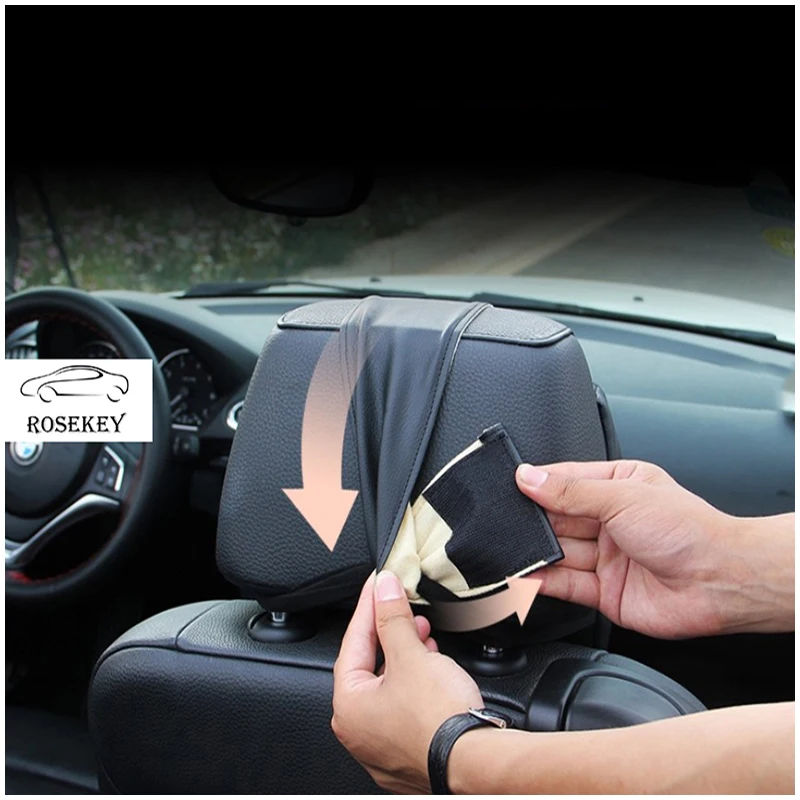 Автомобильная подушка для шеи универсальная кожаная дышащая сетчатая головы