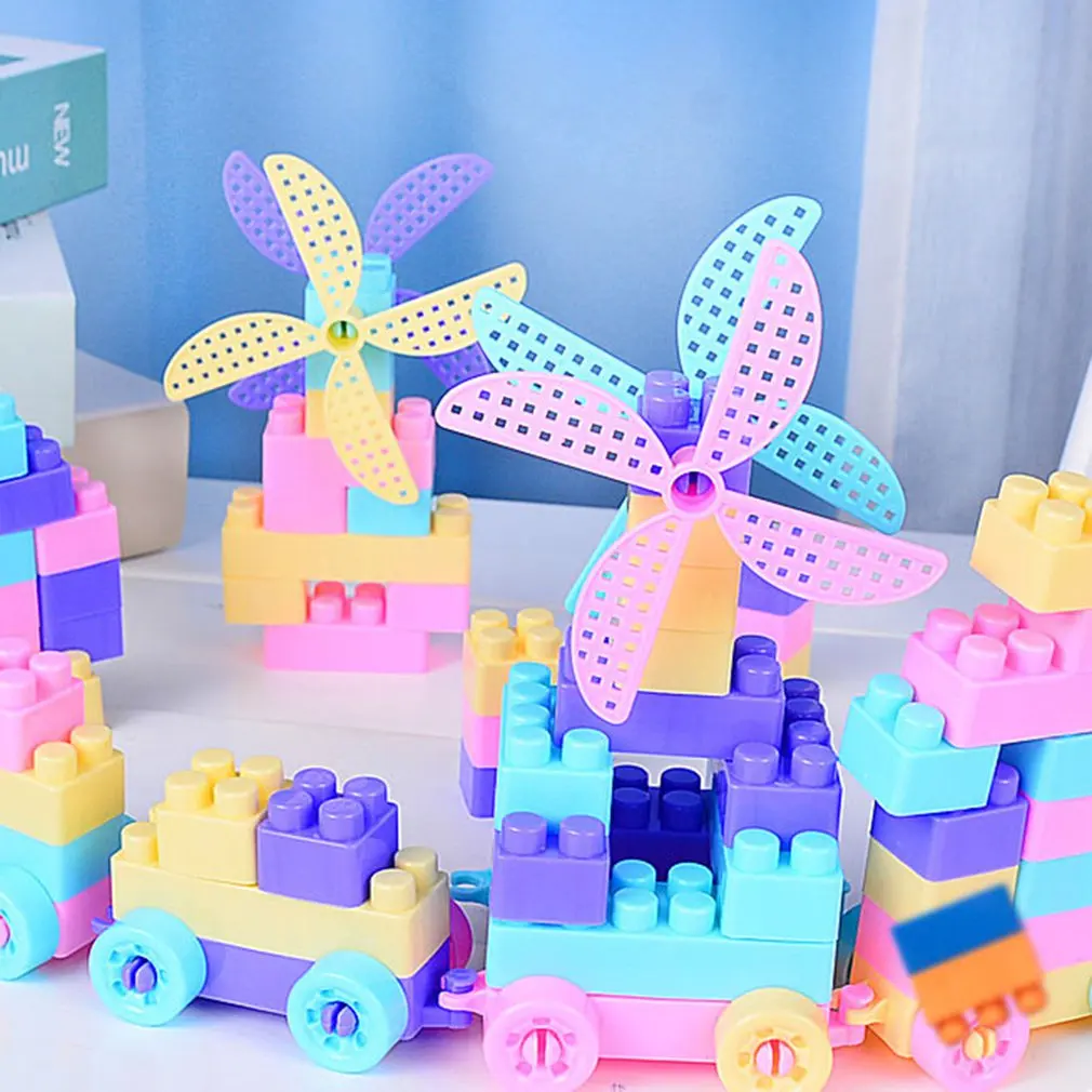 Building Blocks Set Educational Stacking Toys Connecting Kit Construction Bricks with Carrying Container (100 PCS) |
