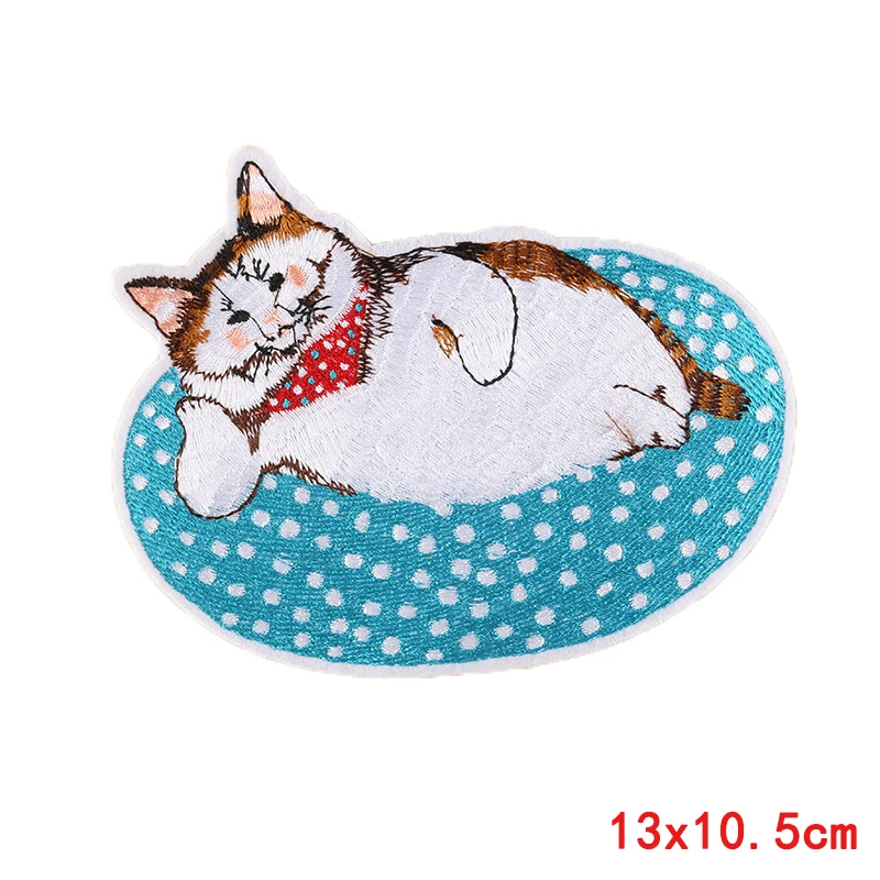 Prajna новый стиль нашивка с животными вышивка симпатичная Толстая кошка нашивки