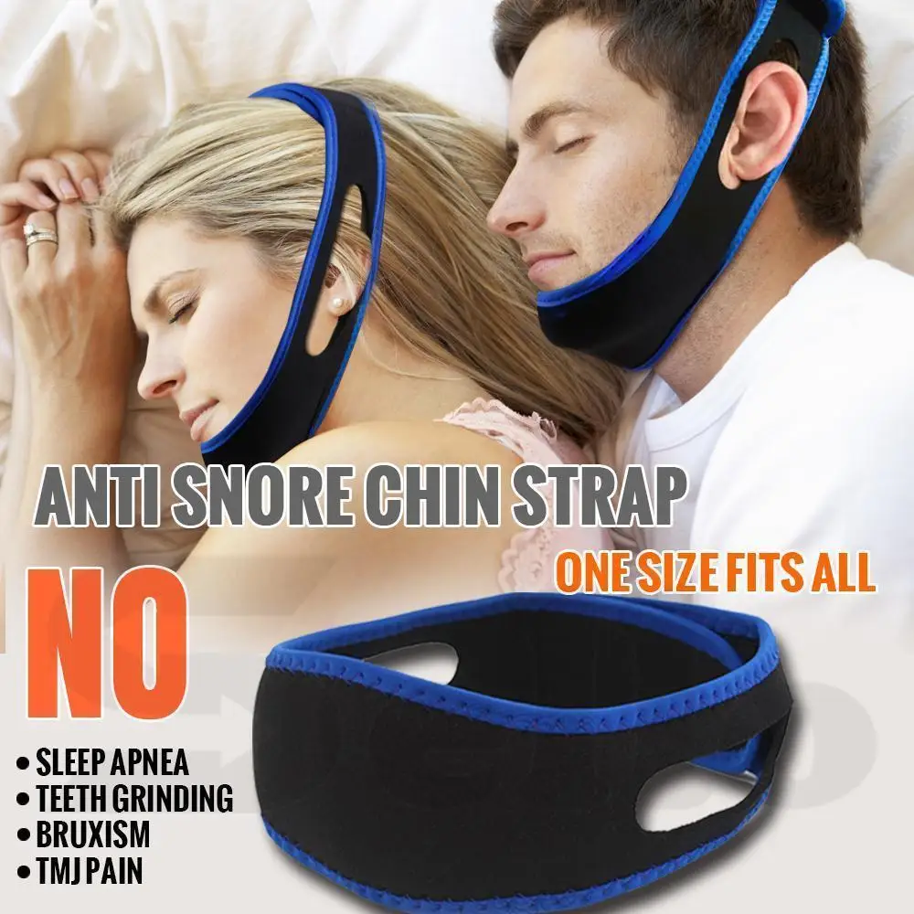 Новый для лечения храпа подбородочная лента snore пояс анти апноэ челюсти решение