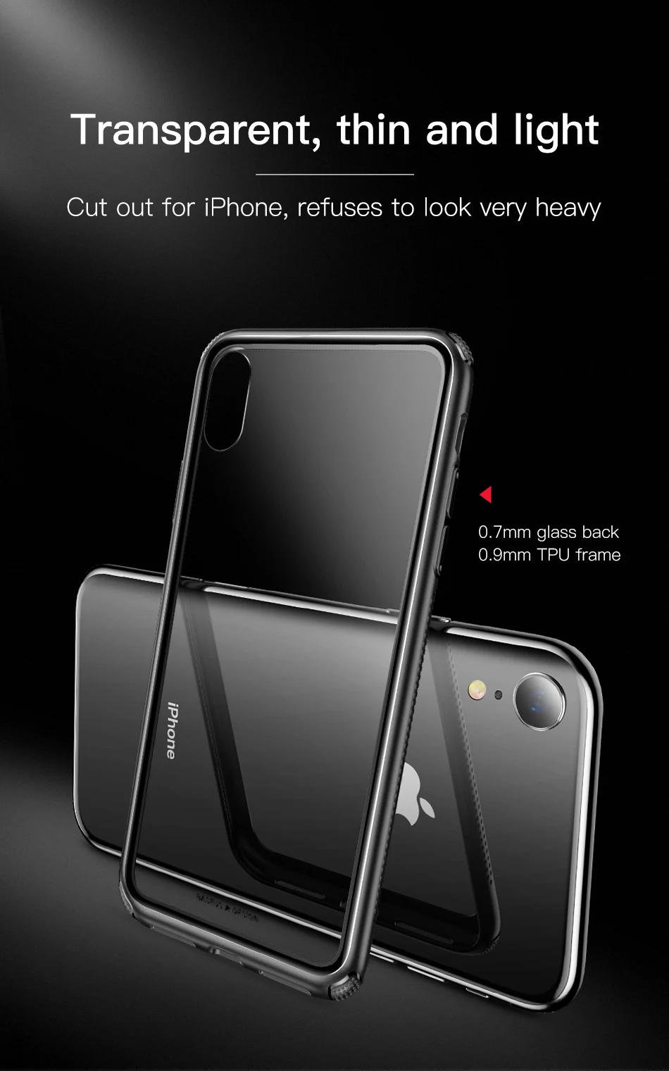 Роскошный стеклянный чехол Baseus для iPhone Xs Max XR, защитный чехол из закаленного стекла для iPhone Xsmax XR Capinhas Fundas