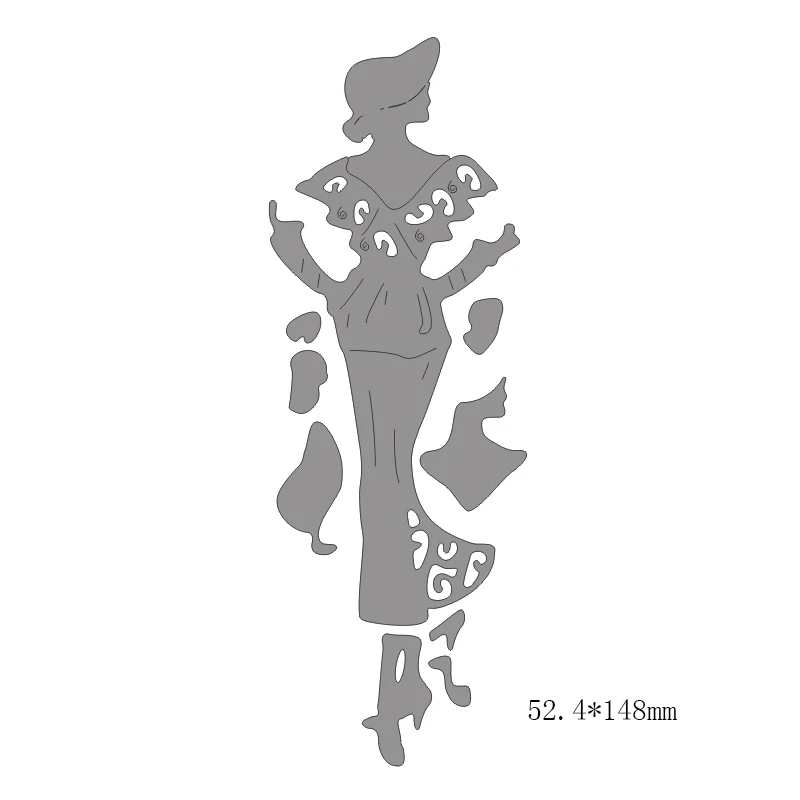 Elegant lady Carbon steel Cutting Dies for DIY Creative Scrapbook Cut Stamps Embossing Paper Craft 1 pc | Дом и сад