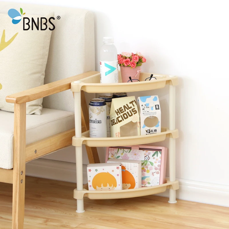 BNBS 3-слойный кухонный Настольный пластиковый стеллаж для хранения дома гостиной