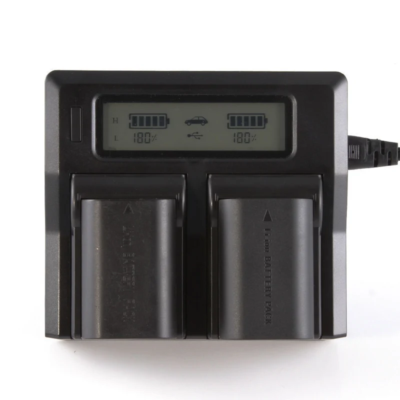 LCD двухканальный USB AC DC зарядное устройство Быстрая зарядка для Canon LP E6 EOS 5D Mark IV III