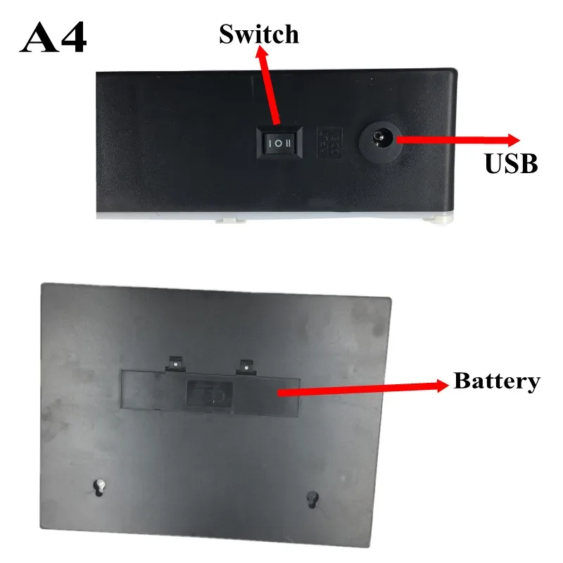 Creative Letters Cards DIY Combination A4 LED Light Box Night Use USB/AAA Battery Powered Lightbox Indoor Desktop Lamp | Лампы и