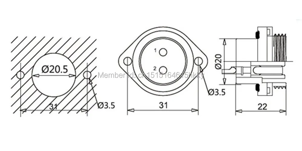 SD20 20 мм 4 контакта P фланец водонепроницаемый авиационный разъем Штекерный локоть