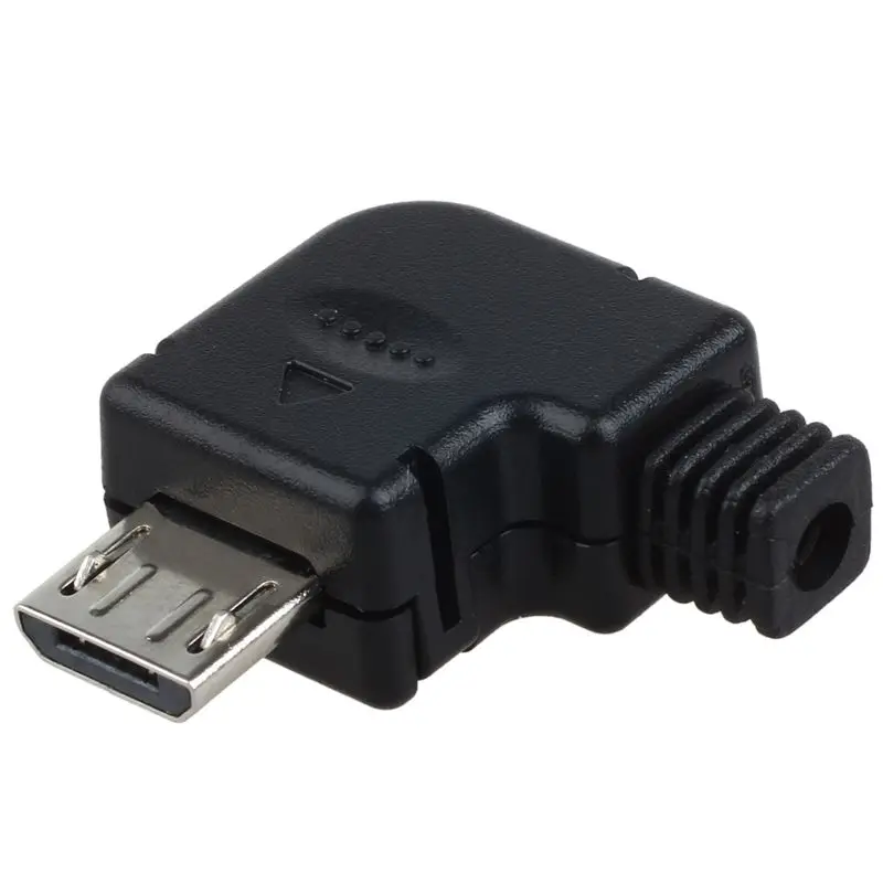 Новый Прямоугольный Micro USB 5 P порт штекер разъем с пластиковой бухтой|Соединители|