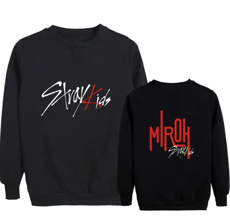 Новое поступление kpop straykids новый альбом miroh же печать Круглая горловина флисовые