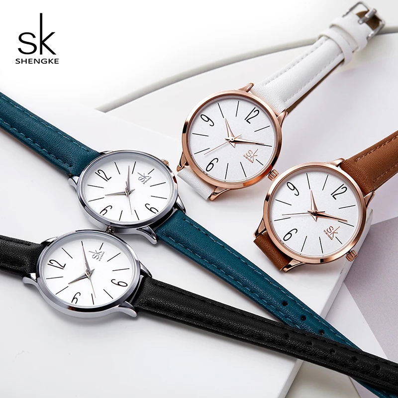 

Shengke New Ladies Wrist Watch Reloj Mujer 2019 Top Brand Luxury Quartz Women Leather Watches Women's Day Gifts Clock #K8064