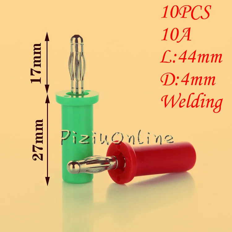 

10PCS YT178 High quality pure copper 4mm Banana Plug Speaker Amplifier Binding Post pure copper Audio Jack Connector
