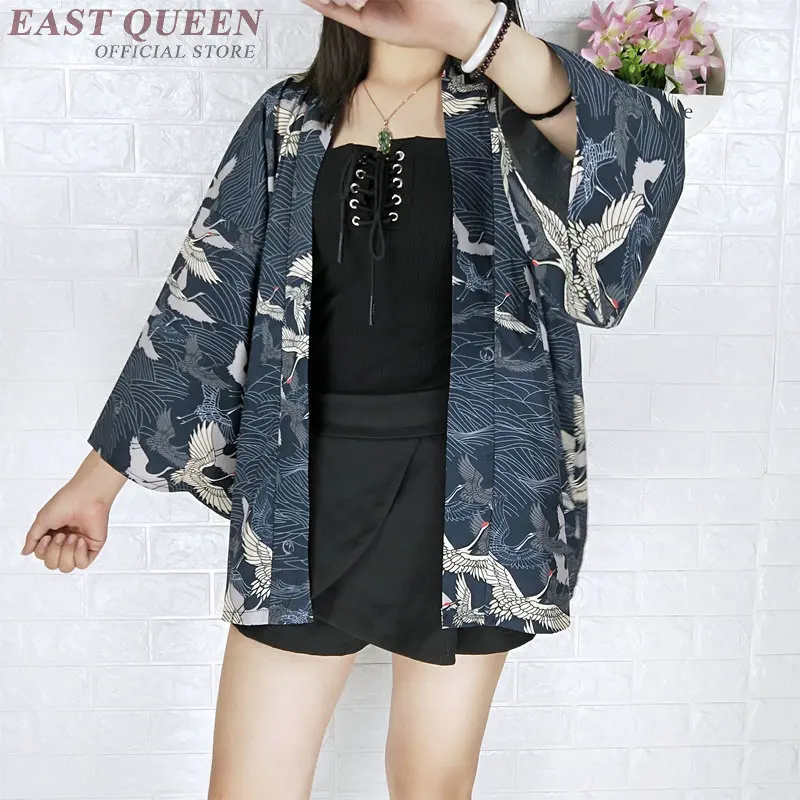 Японская мода Женские топы лето 2019 японские кимоно юката кардиган хаори рубашка