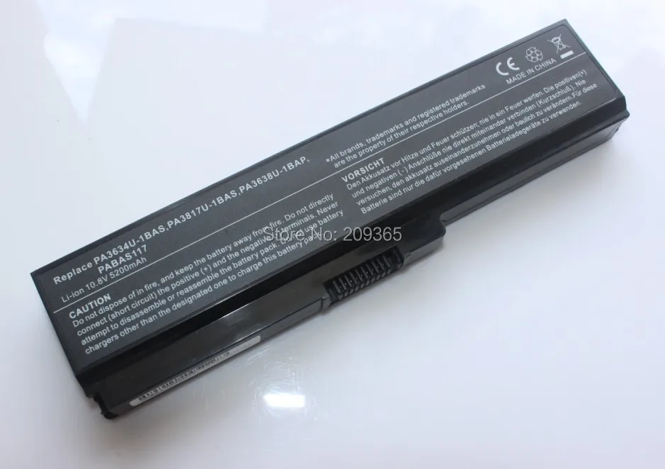 Высококачественный аккумулятор для ноутбука Toshiba Satellite PA3634U C650 C655 C655D C660 C670 PA3817U 1BAS