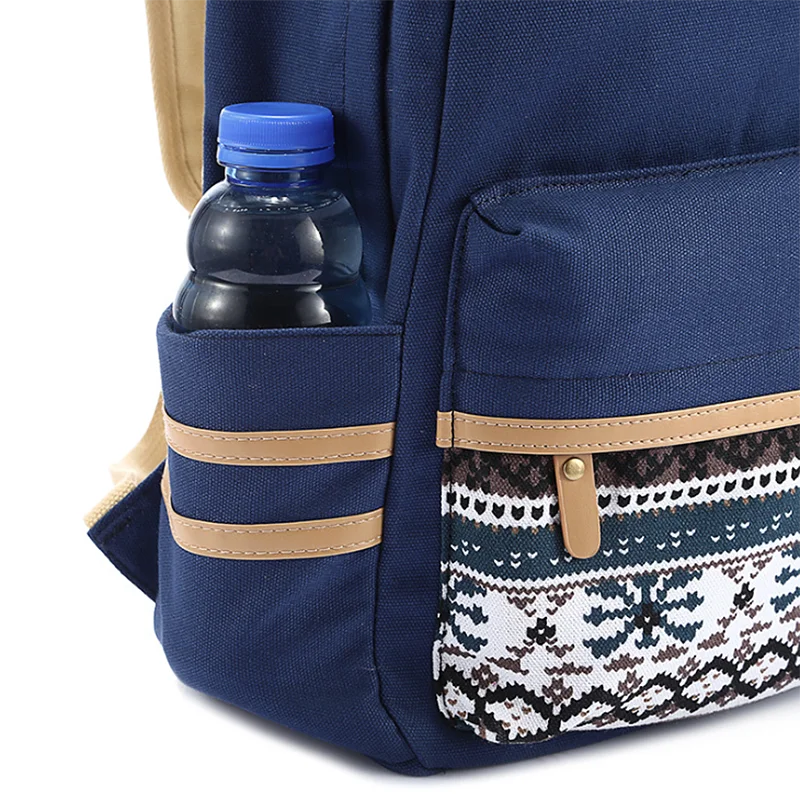 Победитель в Корейском стиле печати холст рюкзак студент Школьные ранцы для