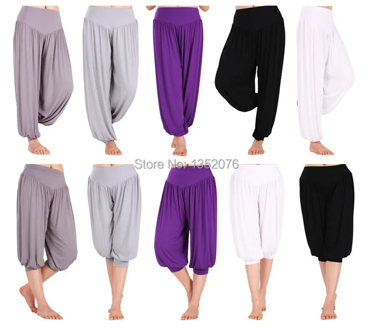 Женские Штаны Для Йоги свободные эластичные шаровары для танцев фитнес широкие